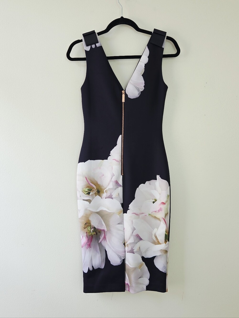 Ted Baker Gardenia Soleia Bow Shoulder Bodycon Midi Dress Size 1 Size 4 - Picture 5 of 6